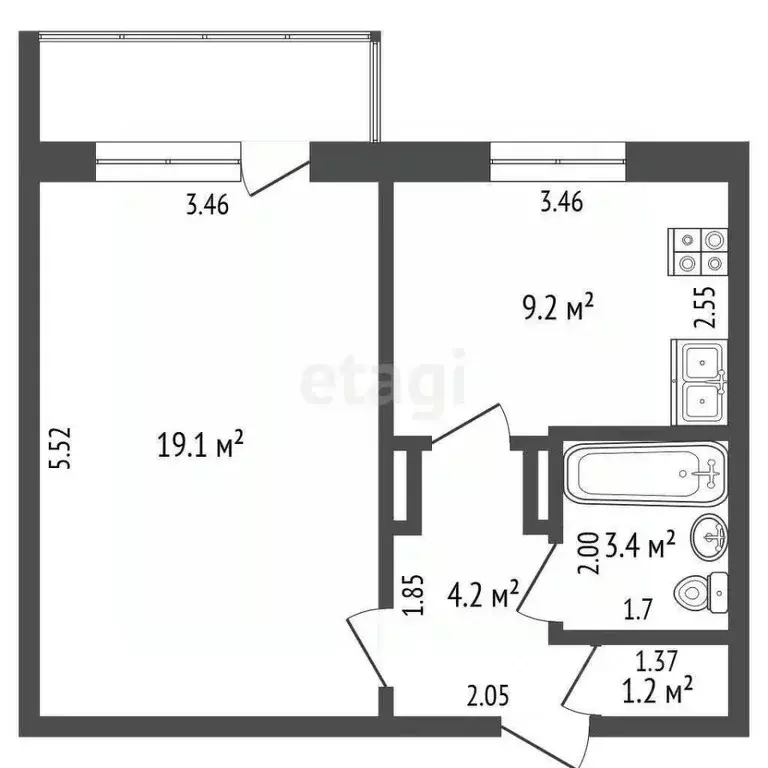 1-к кв. Мордовия, Саранск ул. Миронова, 10Б (37.1 м) - Фото 1