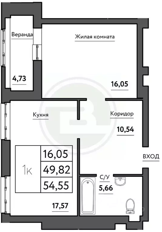 1-к кв. Самарская область, Самара Корабельная ул., 13 (54.55 м) - Фото 0