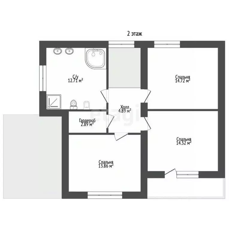 Дом в Мордовия, Рузаевский район, с. Татарский Шебдас Рабочая ул., 41 ... - Фото 2