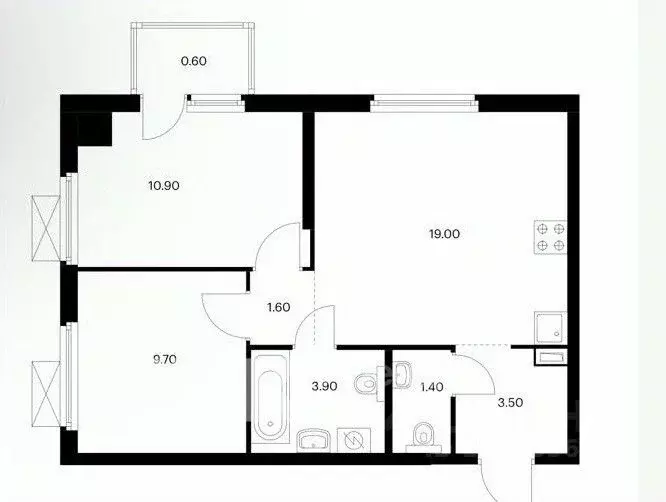 2-к кв. Свердловская область, Екатеринбург ул. Гаршина, 3 (50.0 м) - Фото 1
