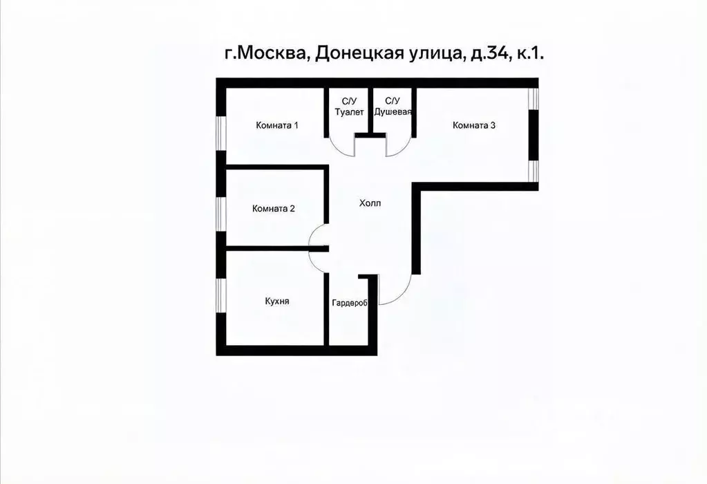 3-к кв. Москва Донецкая ул., 34к1 (72.0 м) - Фото 2