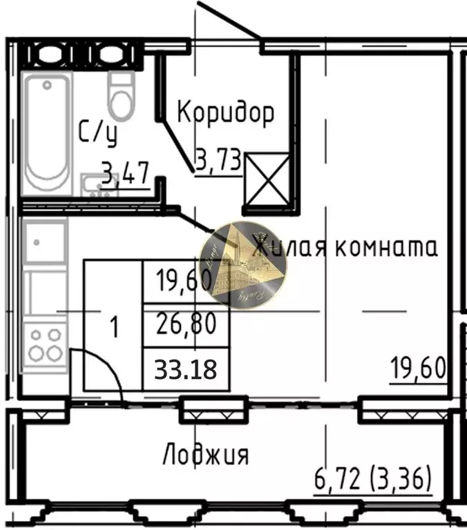 Квартира-студия: Санкт-Петербург, Алтайская улица, 39 (33.18 м) - Фото 0