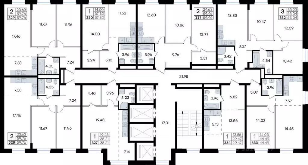 1-к кв. Приморский край, Владивосток ул. Тухачевского, 80 (37.82 м) - Фото 2