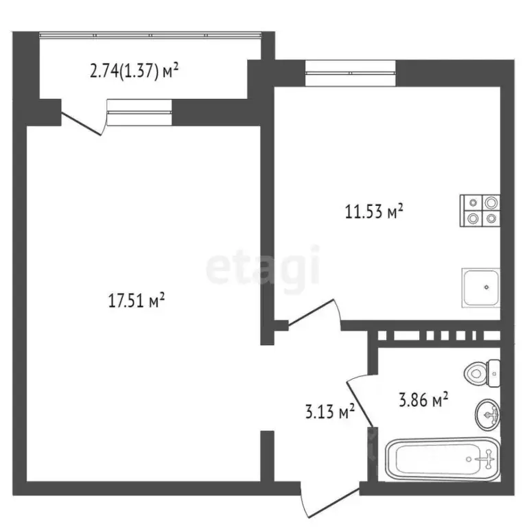 1-к кв. Оренбургская область, Оренбург ул. Маргелова, 5 (36.0 м) - Фото 1