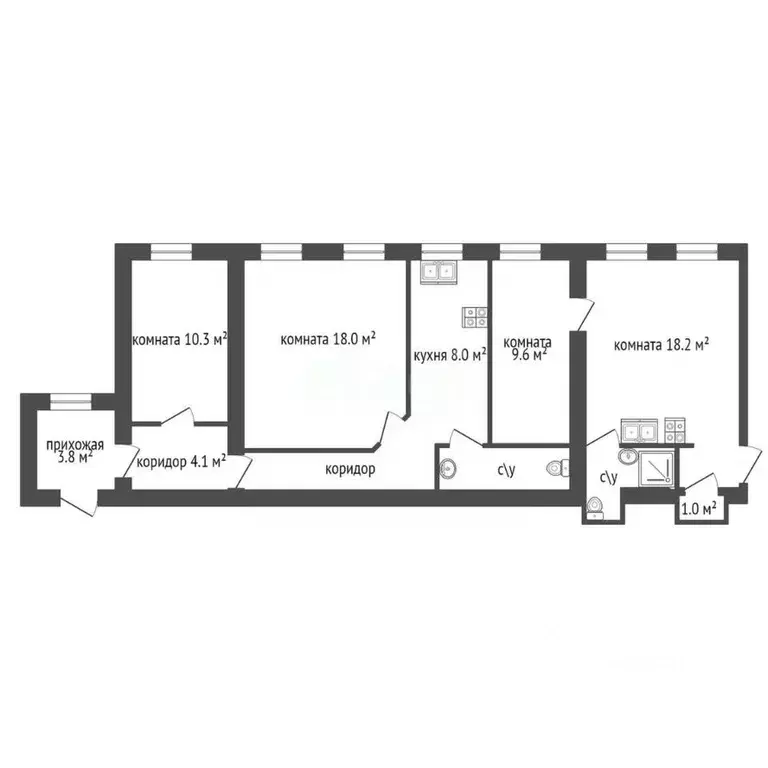 4-к кв. Санкт-Петербург Саперный пер., 16/36 (90.0 м) - Фото 0