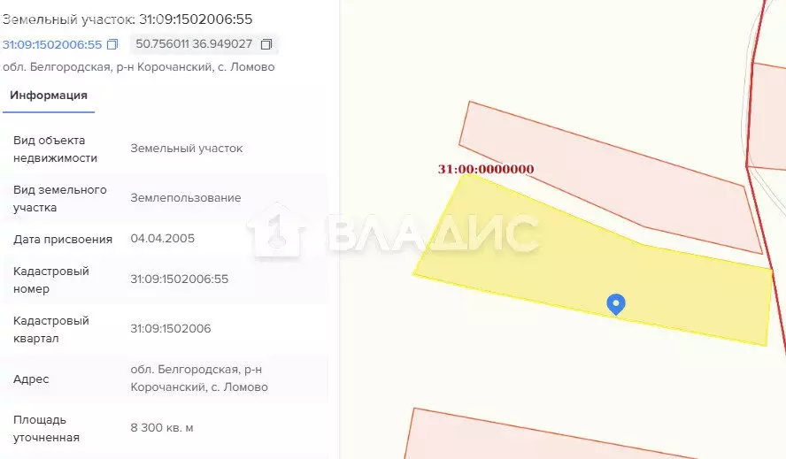Участок в Ломовское сельское поселение, село Ломово (83 м) - Фото 1