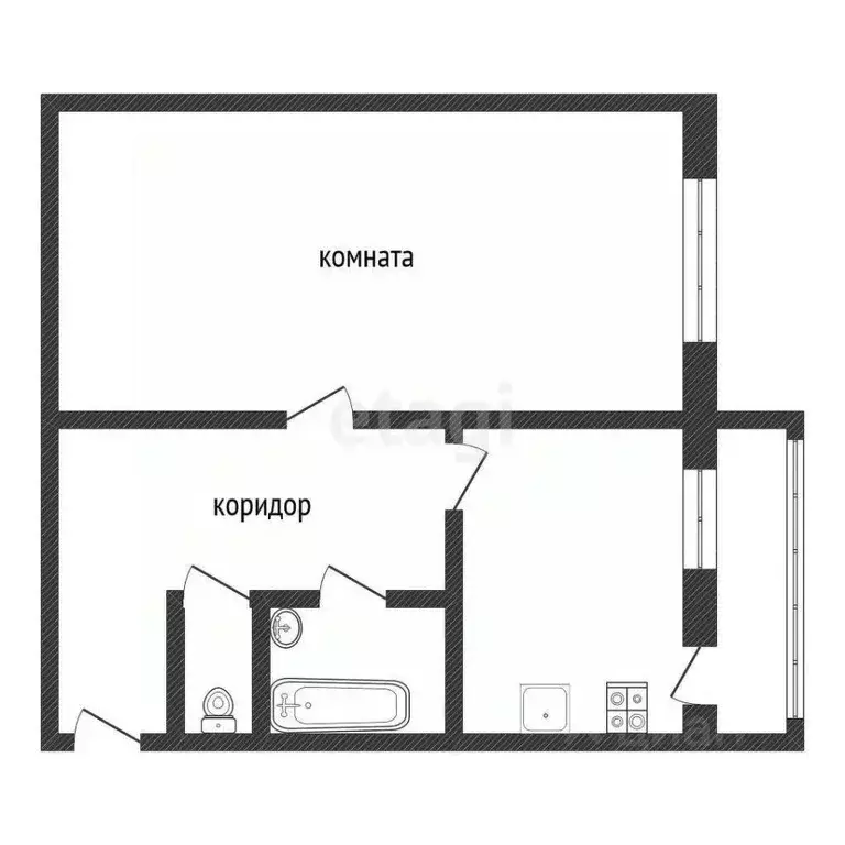 1-к кв. Ленинградская область, Кириши просп. Ленина, 37 (38.2 м) - Фото 1