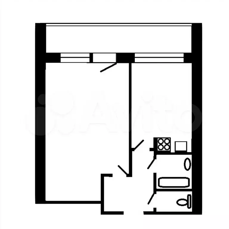 1-к. квартира, 40,5 м, 7/9 эт. - Фото 0