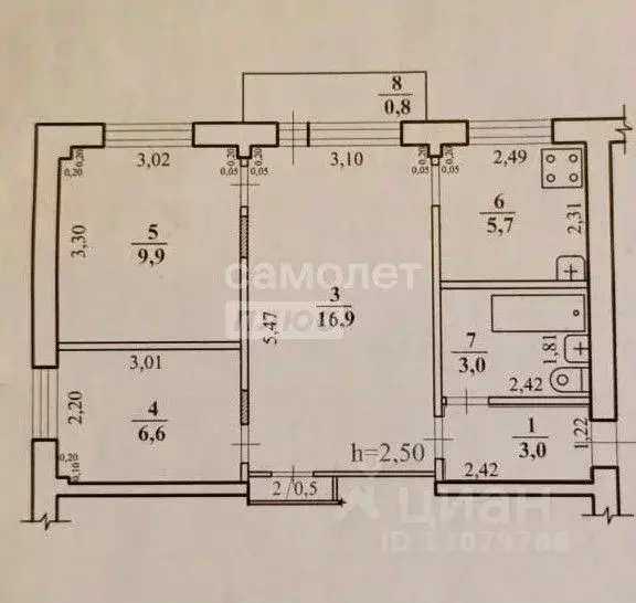 3-к кв. Забайкальский край, Чита ул. Гагарина, 8 (45.6 м) - Фото 1