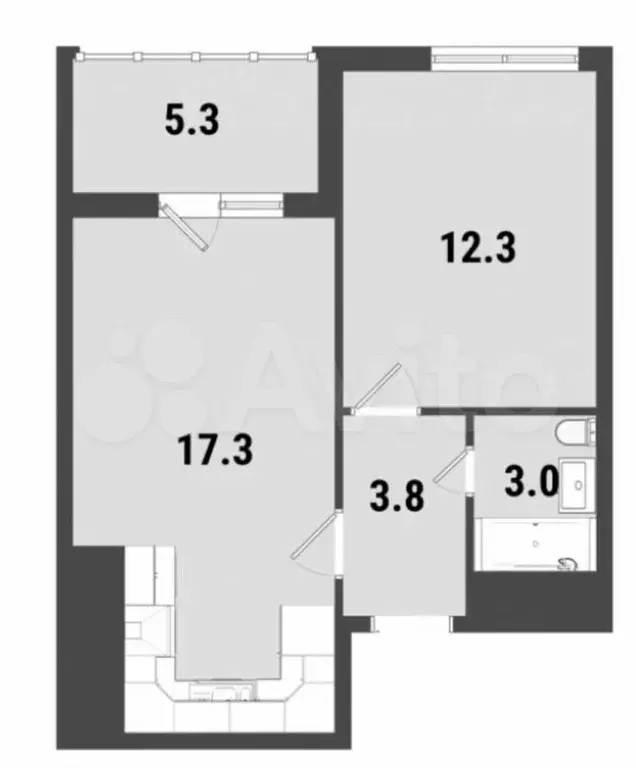 1-к. квартира, 36,7 м, 23/23 эт. - Фото 0