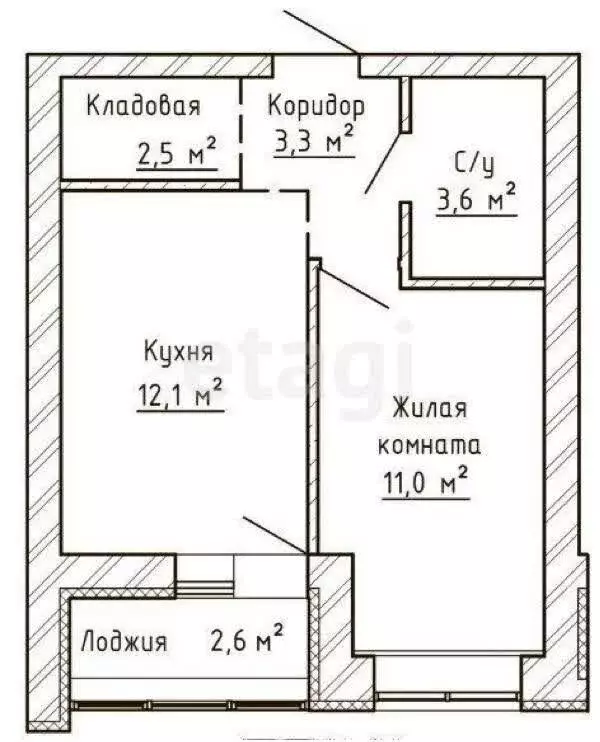 1-комнатная квартира: Тольятти, улица 40 лет Победы, 31Б (34 м) - Фото 0