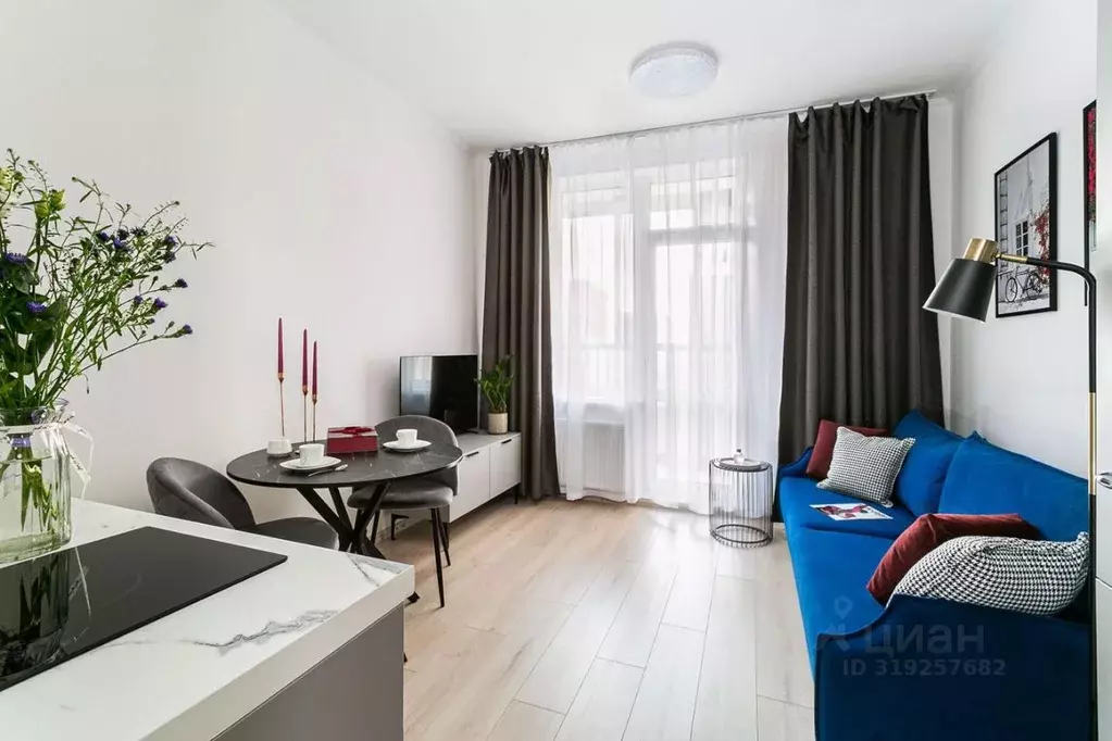 Студия Санкт-Петербург аллея Арцеуловская, 9 (24.0 м) - Фото 1