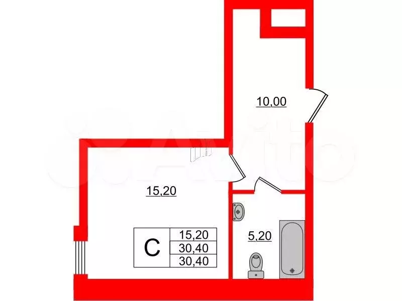 Квартира-студия, 30,4 м, 2/16 эт. - Фото 0