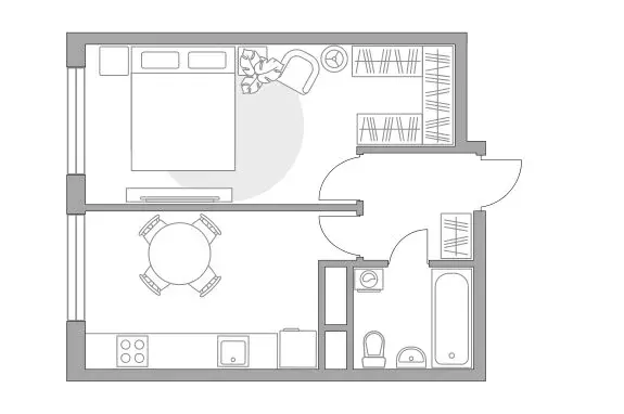 1-комнатная квартира: Одинцовский городской округ, территориальное ... - Фото 1