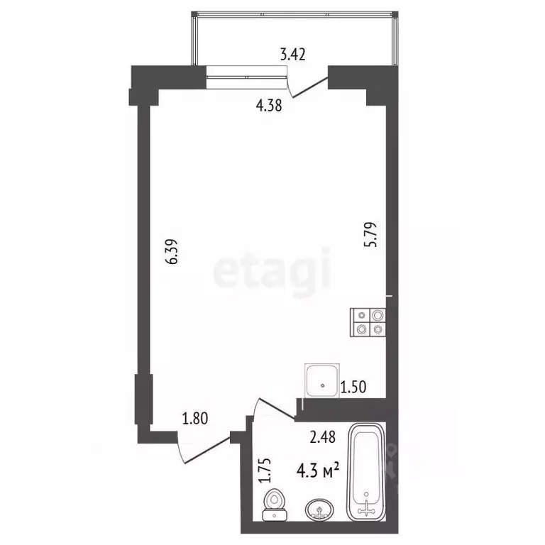 Студия Саха (Якутия), Якутск ул. Бекетова, 7А (27.8 м) - Фото 2