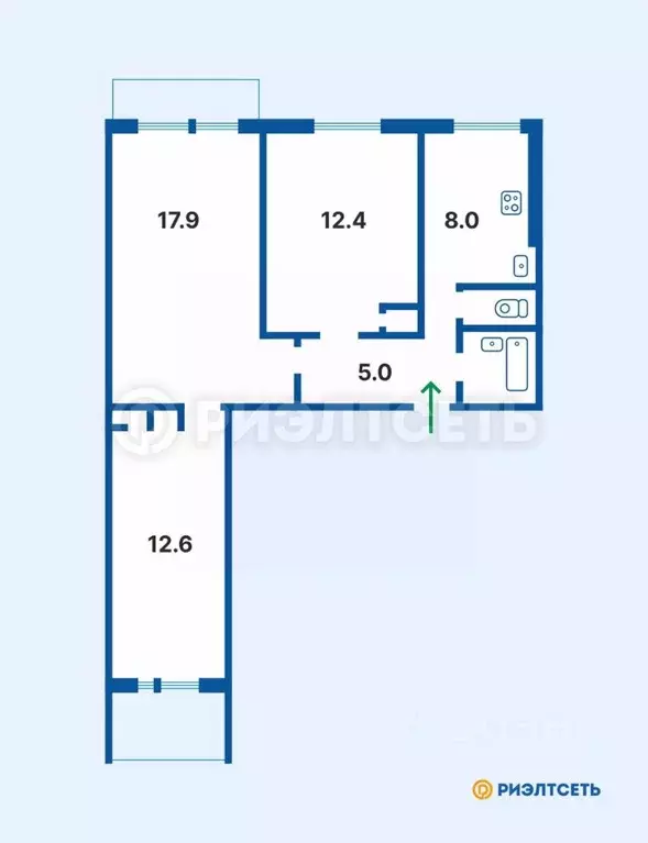 3-к кв. Мурманская область, Мурманск Кольский просп., 144 (60.0 м) - Фото 0