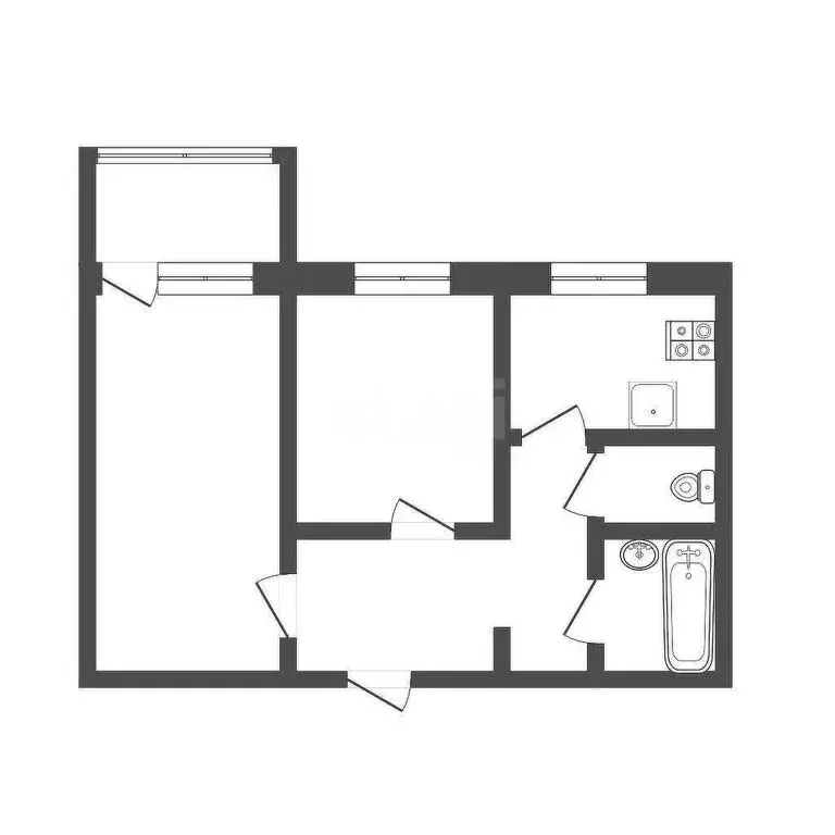 1к в 2-комнатной квартире (19 м) - Фото 1
