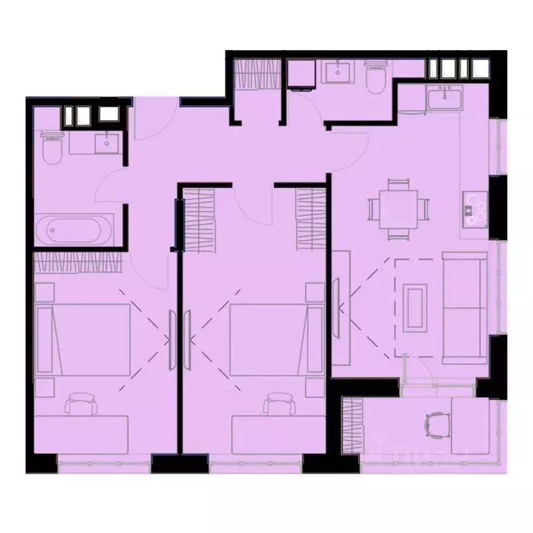 3-к кв. Приморский край, Уссурийск Кленовый парк жилой комплекс (67.6 ... - Фото 1