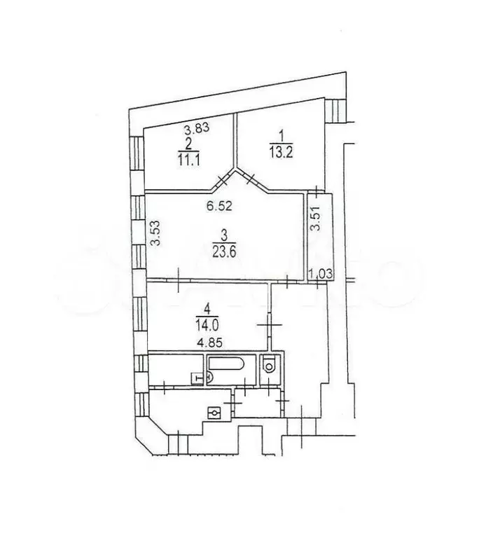 4-к. квартира, 93 м, 7/8 эт. - Фото 0