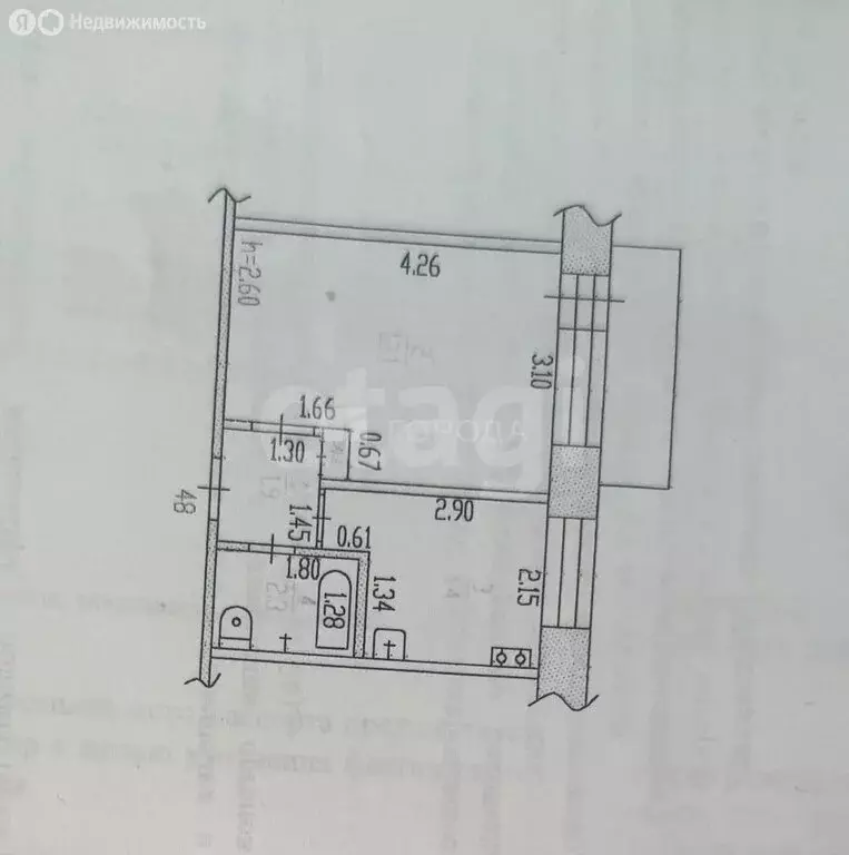 1-комнатная квартира: Барнаул, улица Георгия Исакова, 218 (25 м) - Фото 2
