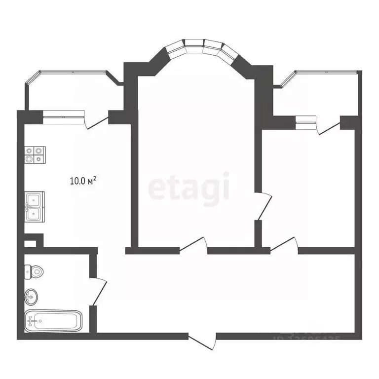 2-к кв. Московская область, Красногорск бул. Павшинский, 16 (73.5 м) - Фото 1