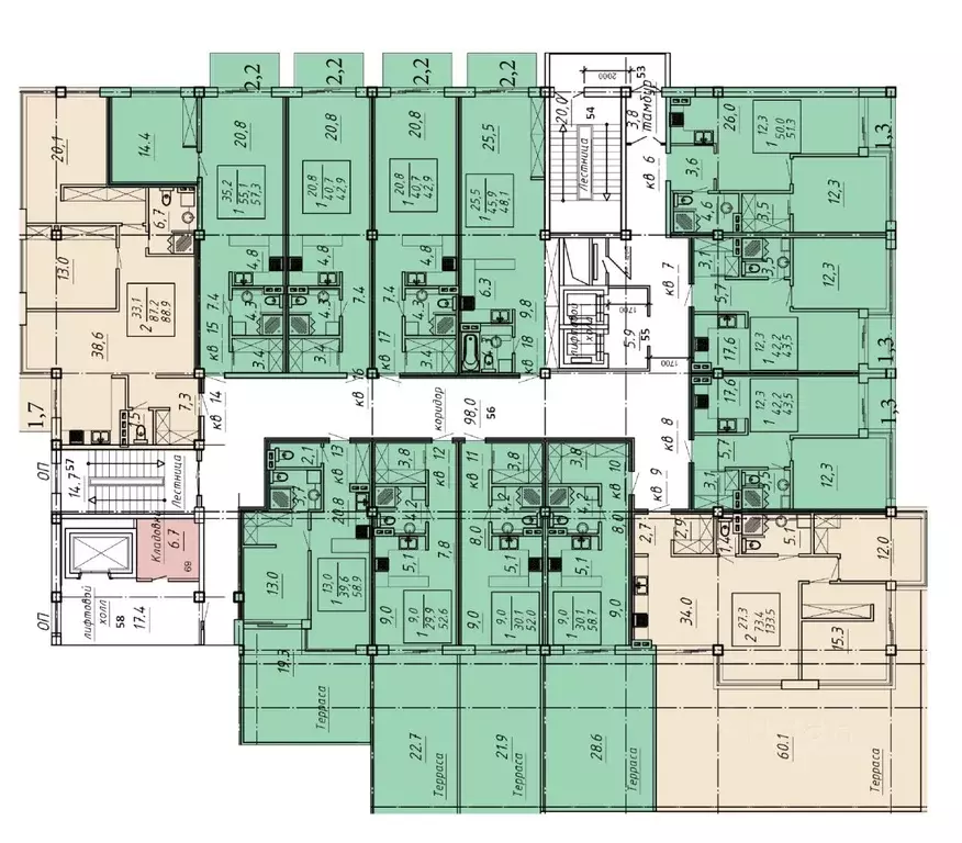 1-к кв. Ставропольский край, Ессентуки Озеро жилой комплекс (52.0 м) - Фото 2