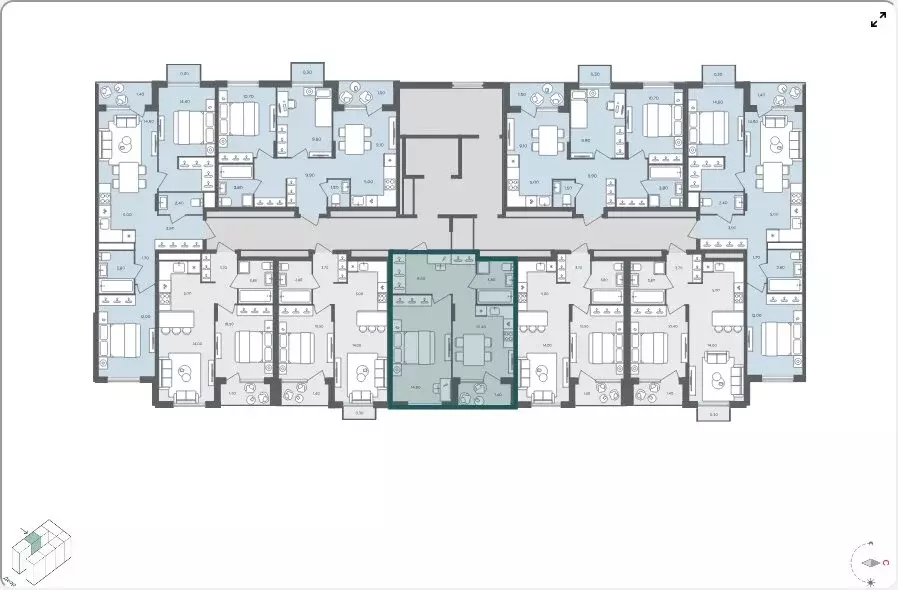 1-комнатная квартира: село Перхушково, микрорайон Равновесие, 5 (37.7 ... - Фото 2