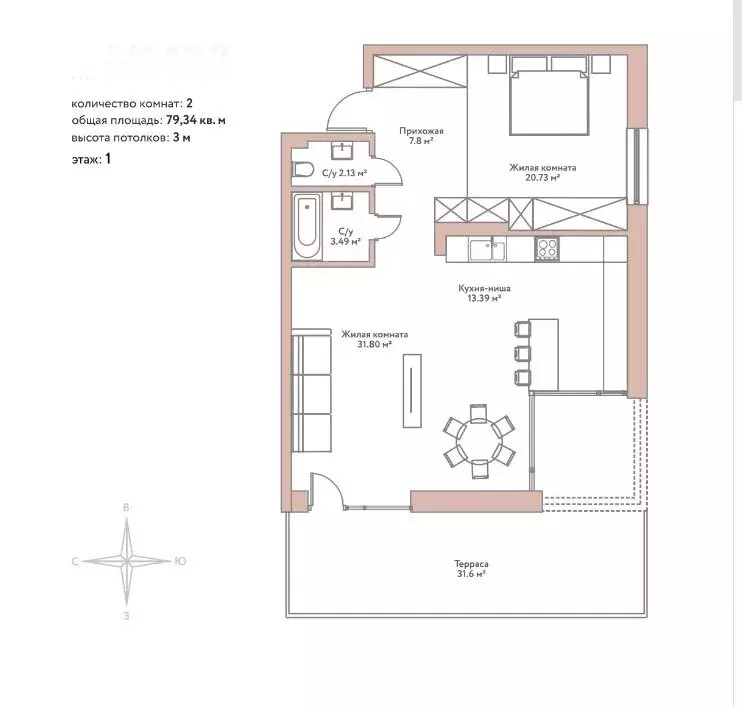 3-комнатная квартира: Новосибирск, Дачное шоссе, 22/3 (80 м) - Фото 0