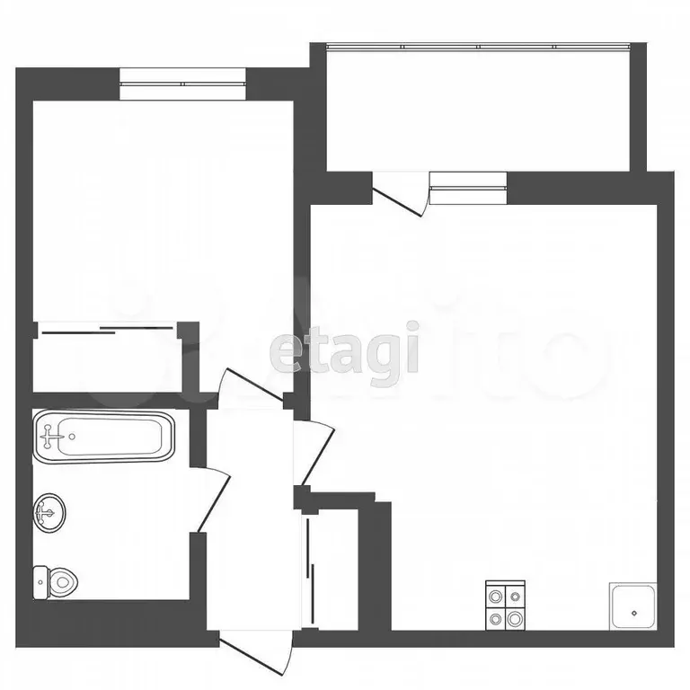 1-к. квартира, 34,5 м, 7/14 эт. - Фото 0