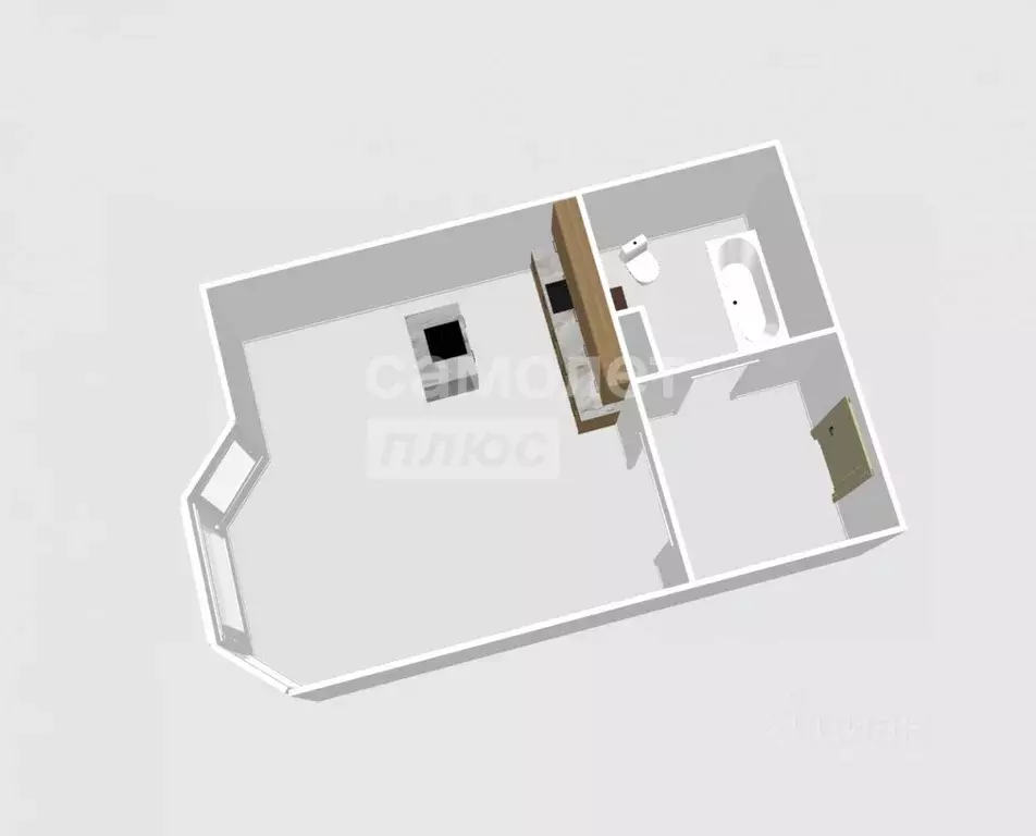 Студия Московская область, Домодедово Южный мкр, ул. Курыжова, 30 ... - Фото 2