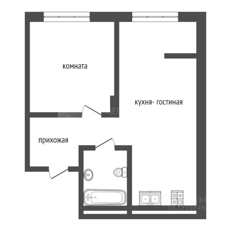 1-к кв. Тюменская область, Тюмень ул. Виктора Тимофеева, 10 (35.4 м) - Фото 2