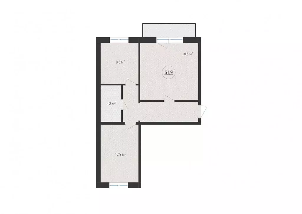 2-к кв. Челябинская область, Челябинск ул. Молодогвардейцев, 34 (51.8 ... - Фото 1