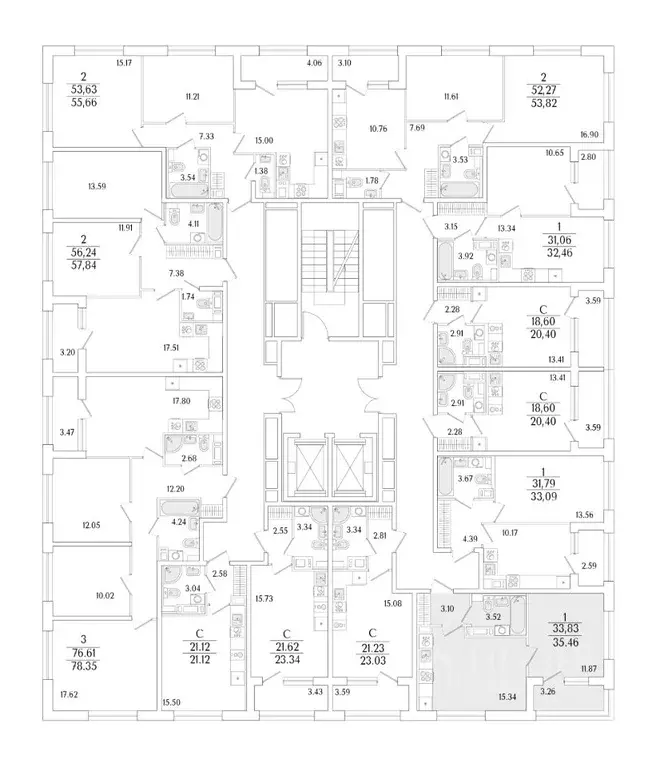 1-к кв. Санкт-Петербург Аурум жилой комплекс (35.46 м) - Фото 2