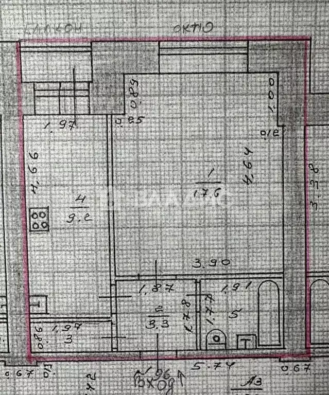 1-к. квартира, 35,2 м, 7/9 эт. - Фото 0