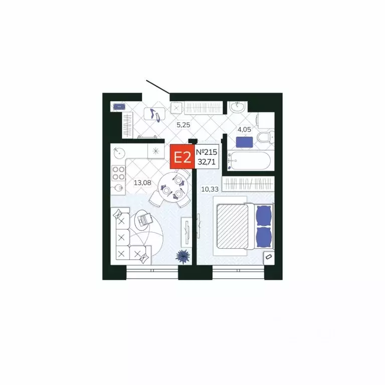 1-к кв. Тульская область, Тула Мясново мкр, Желания жилой комплекс ... - Фото 1