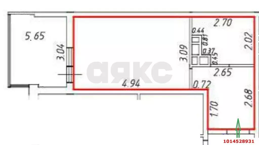 Квартира-студия: Краснодар, микрорайон Любимово, 2 (30 м) - Фото 0