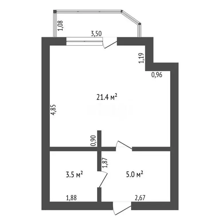 Квартира-студия: Благовещенск, Северная улица, 36/3 (31 м) - Фото 1