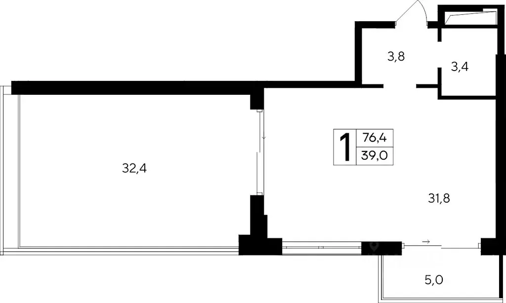 1-к кв. Крым, Евпатория Курортный кв-л,  (76.4 м) - Фото 1