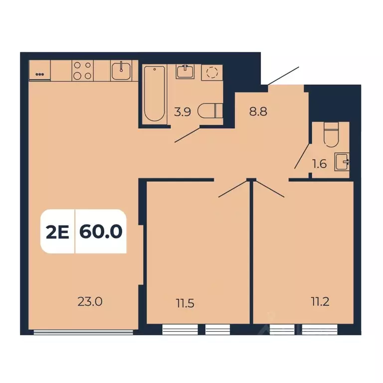 2-к кв. Ростовская область, Ростов-на-Дону Северный мкр, ул. ... - Фото 1