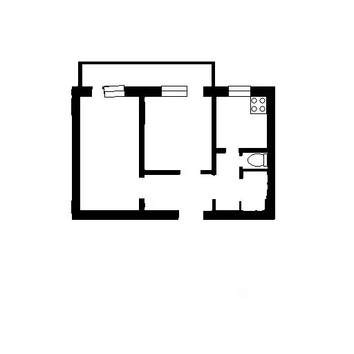 2-к кв. Томская область, Томск Новосибирская ул., 43 (53.9 м) - Фото 1