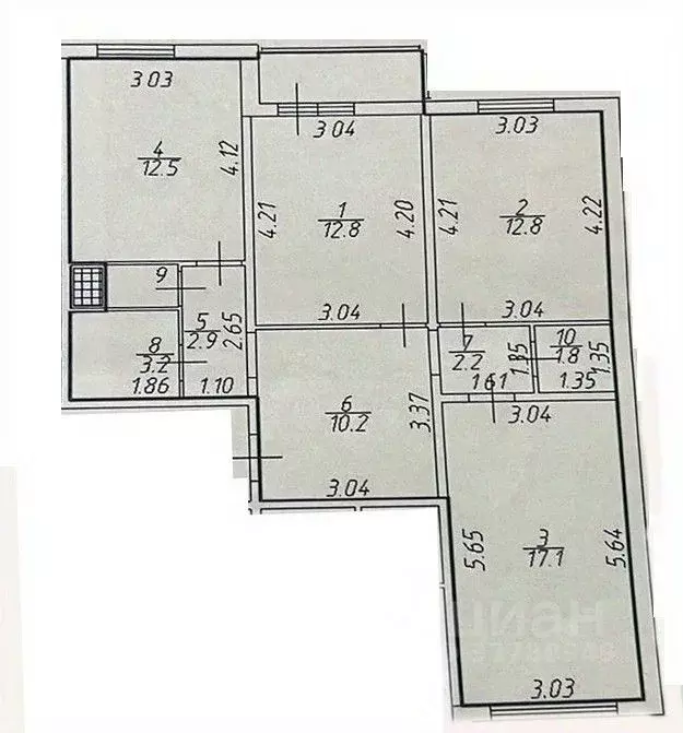 3-к кв. Санкт-Петербург ул. Даниила Хармса, 8 (76.5 м) - Фото 1