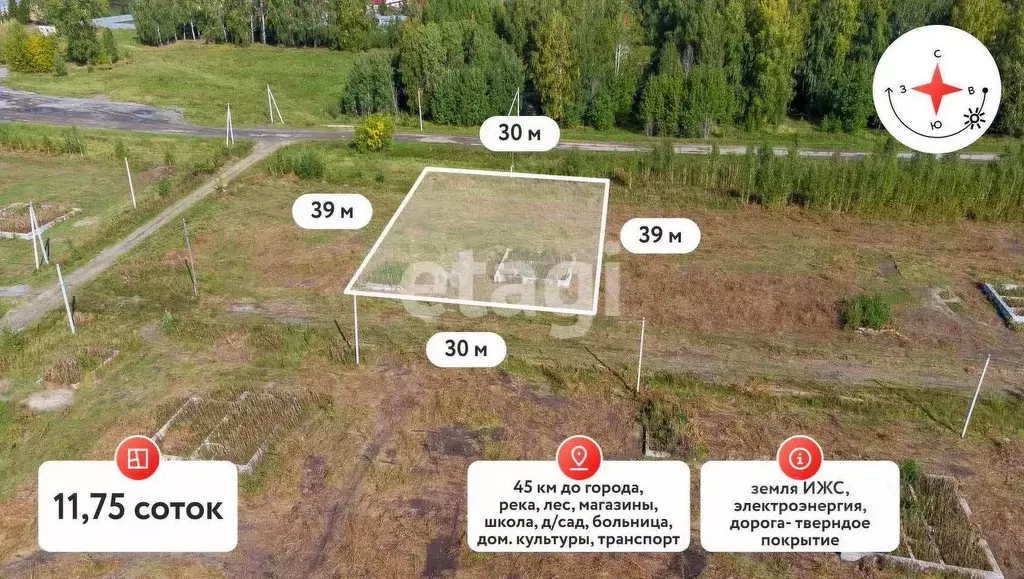 Участок в Тюменская область, Нижнетавдинский муниципальный округ, с. ... - Фото 1