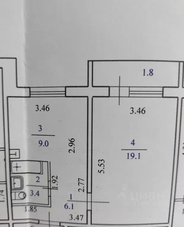 1-к кв. Самарская область, Тольятти Калмыцкая ул., 36 (39.0 м) - Фото 0