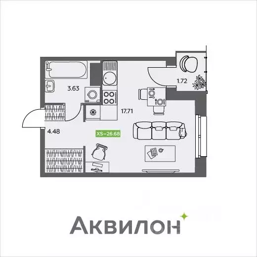 Студия Архангельская область, Северодвинск  (26.68 м) - Фото 0