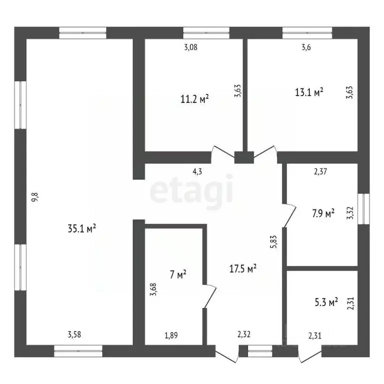 Дом в Красноярский край, Емельяново пгт ул. Академическая, 43 (100 м) - Фото 2