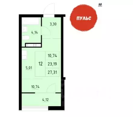 Студия Архангельская область, Архангельск Первомайская ул., 5 (27.31 ... - Фото 0