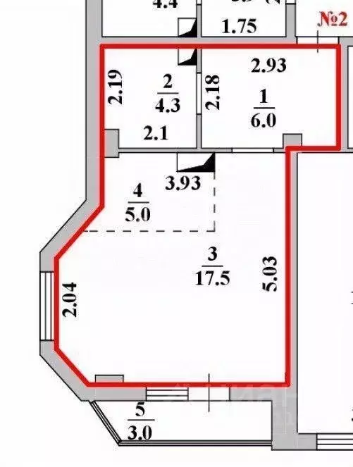 Студия Липецкая область, Липецк ул. Валентина Скороходова, 23 (32.8 м) - Фото 2