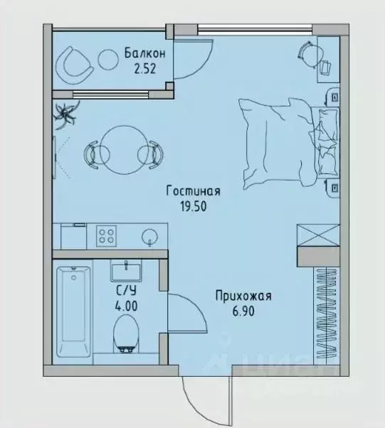 Студия Крым, Алушта ул. Красноармейская, 19 (30.0 м) - Фото 2