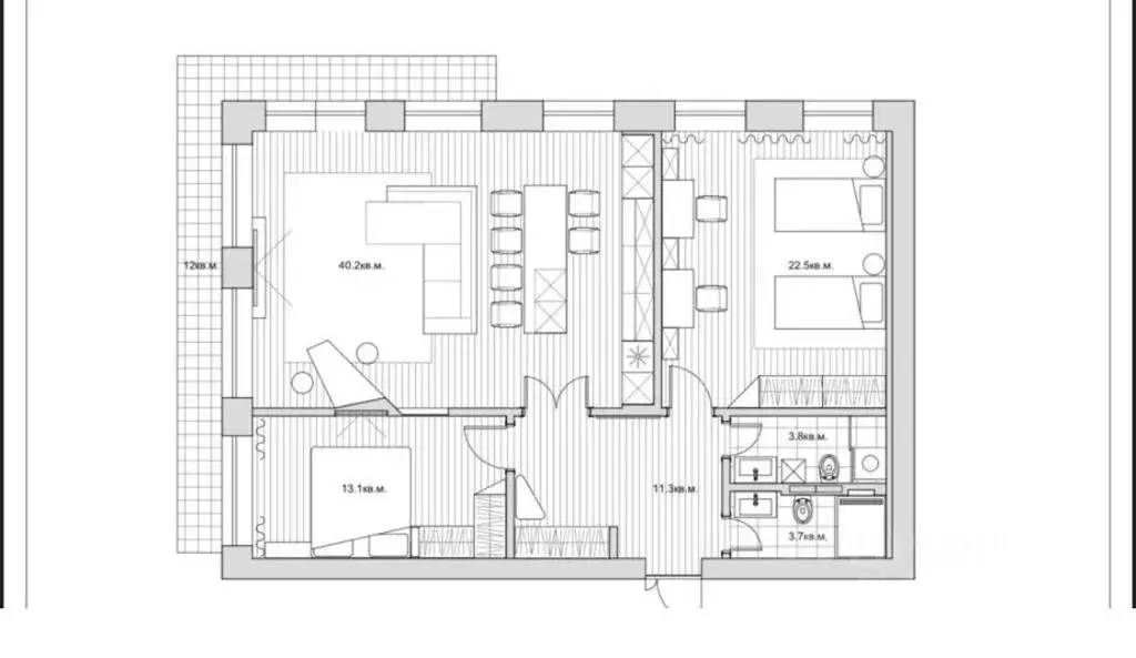 3-к кв. Москва Тверская ул., 12С2 (93.0 м) - Фото 1