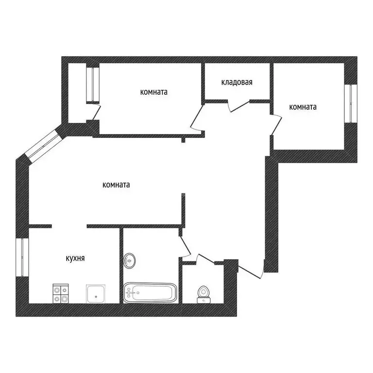 3-комнатная квартира: Кириши, Берёзовый переулок, 6 (78.3 м) - Фото 1